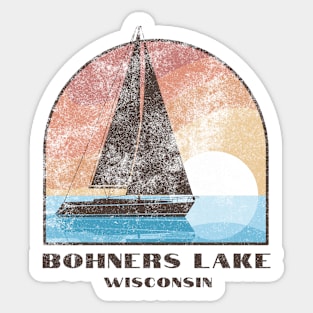 Bohners Lake, WI - Sailboat Sticker